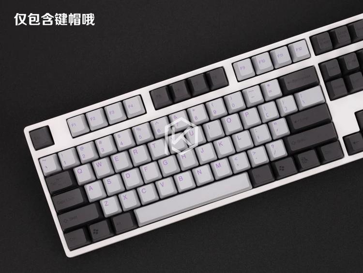 Taihao pbt, двойные брелки для самостоятельной сборки, игровая механическая клавиатура, цвет: черный, оранжевый, голубой, Радужный светильник, серый