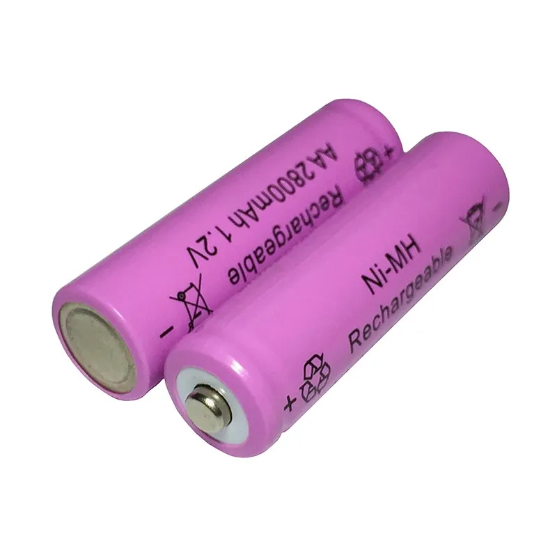 1 шт ni-mh 1,2 V AA перезаряжаемая 2800mAh 2A нейтральная аккумуляторная батарея AA батареи для игрушек камеры