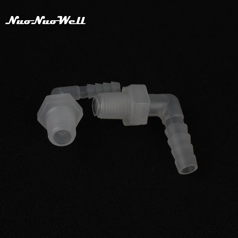 8 шт. NuoNuoWell пластик 1/8 &quot 4 мм 7 шланг 90 градусов резьба Локоть соединитель