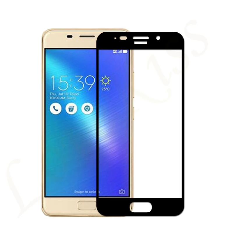 Black Lovekiss 9H взрывозащищенное Закаленное стекло для Asus Zenfone 3S Max ZC521TL 5,2 Дюймов Полное покрытие экрана Защитная пленка - Цвет: Black
