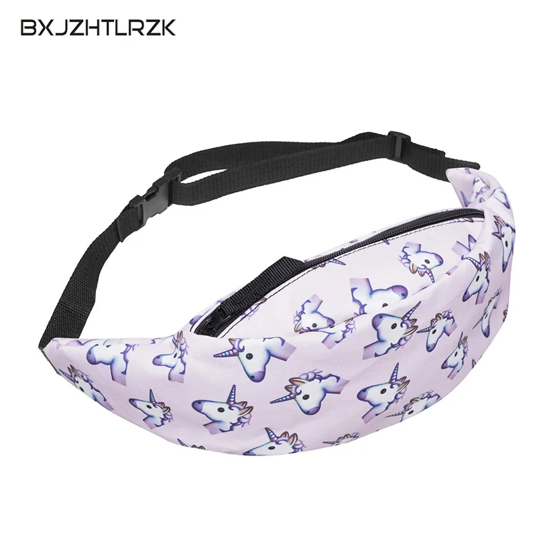 BXJZHTLRZK 3D Printing Unicorn Designer Printed Boys Girls Chest Bag School Supplies Bags Student Gift Shopping Small Waist | Багаж и