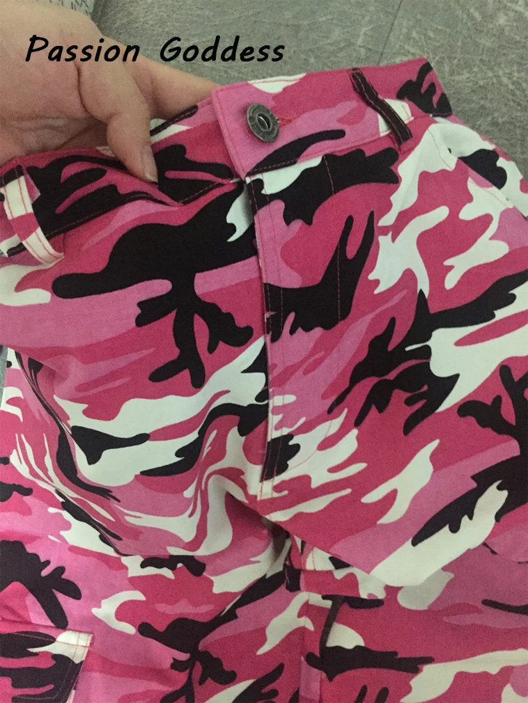 Pantalon Femme, свободные сексуальные штаны, женские камуфляжные панковские брюки, розовые камуфляжные оранжевые фиолетовые розовые спортивные штаны, мешковатые штаны для хип-хопа