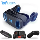 Очки UGP U8 VR с 3D гарнитурой, версия шлема виртуальной реальности IMAX, 3D-игры в кино с наушниками, 3d-очки VR с дополнительным контроллером