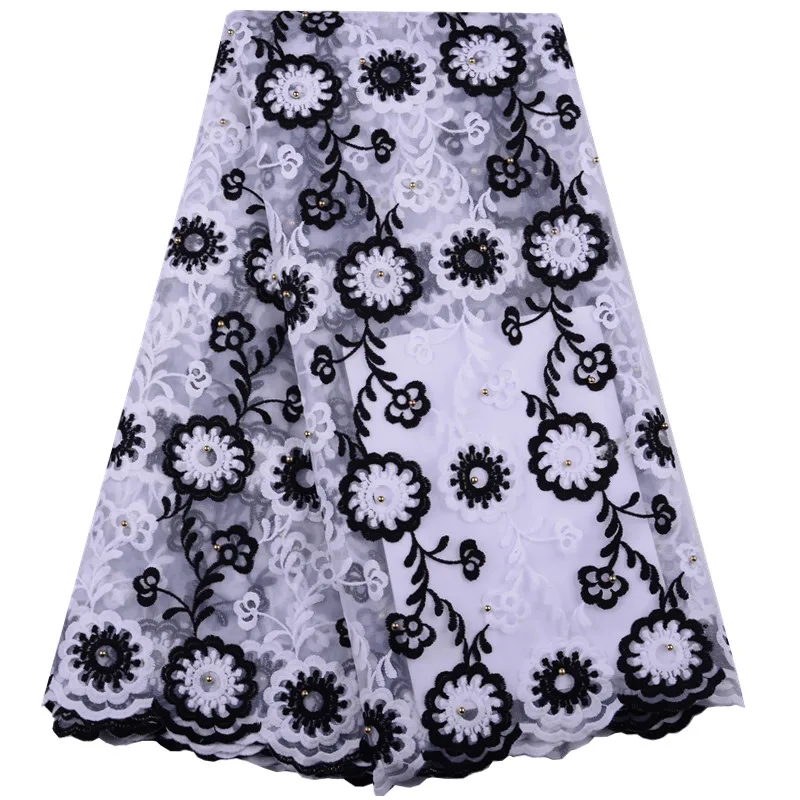 2019 Высококачественная африканская Тюлевая кружевная ткань детская розовая