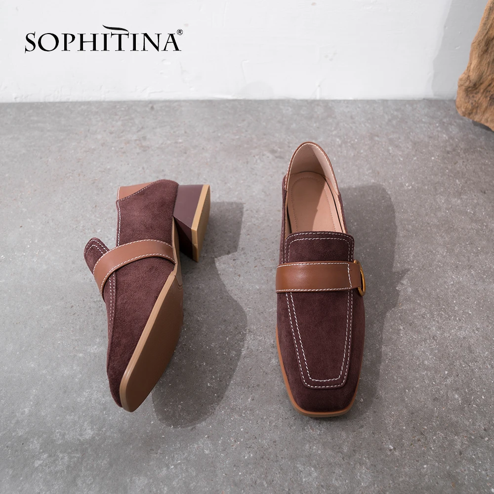 SOPHITINA/Новинка весны 2019 женские туфли-лодочки в сдержанном стиле ретро с