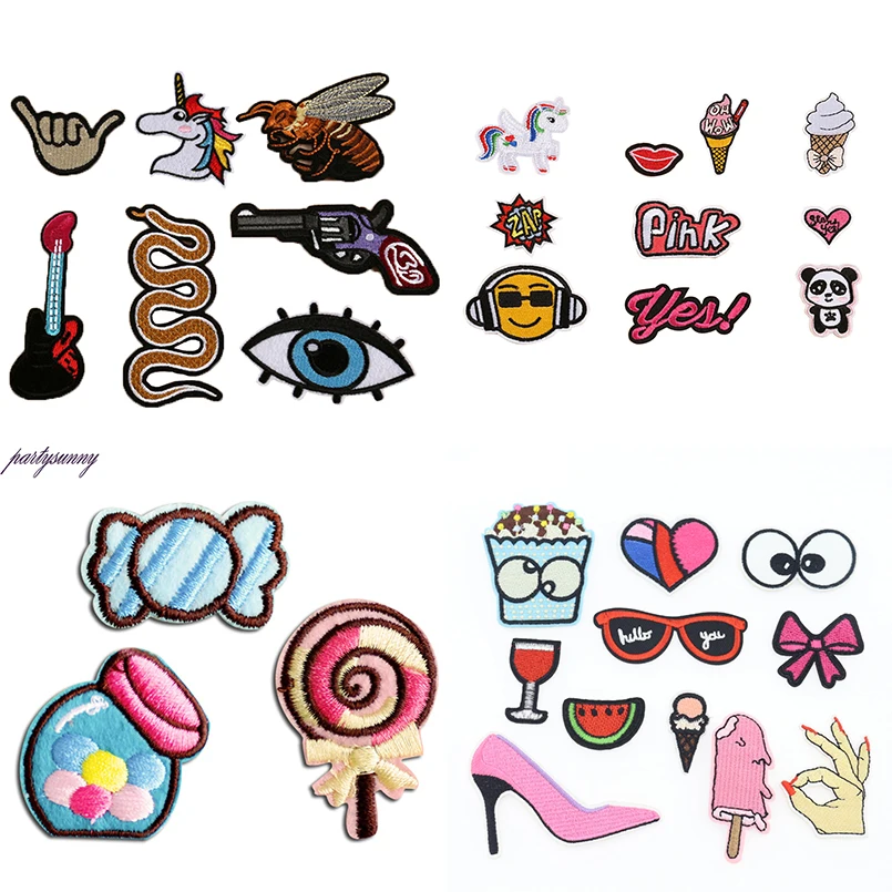 PF гладить на Пластыри Единорог звезда Ткань аппликация Вышивка патч для Костюмы