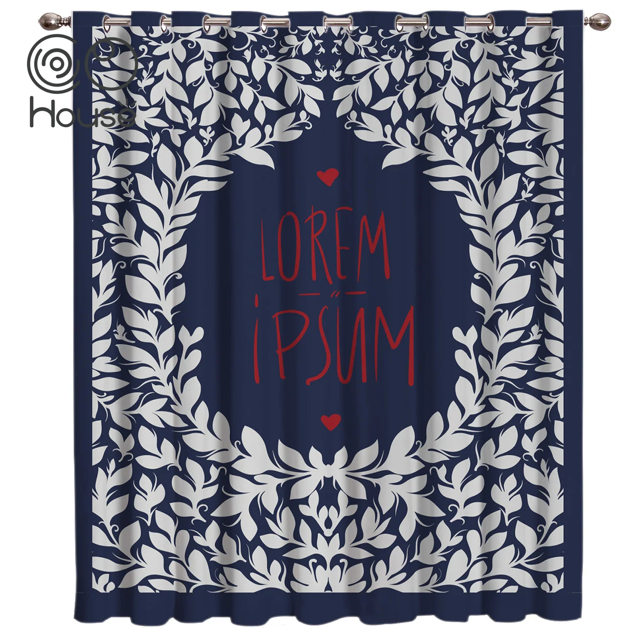 Кокосовый голубой фон тема листьев оконные шторы темный декор занавески для