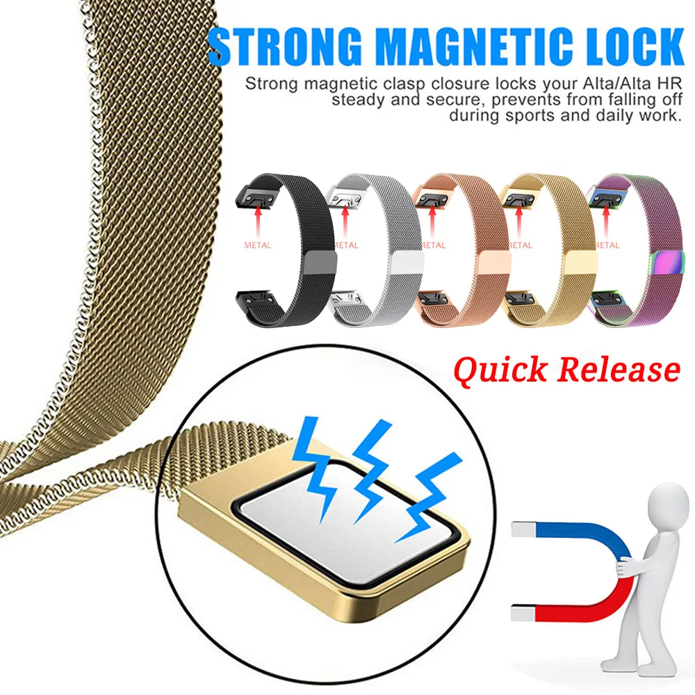 Быстроразъемный ремешок Миланская петля для часов Garmin Fenix 3 HR Sapphire легкий