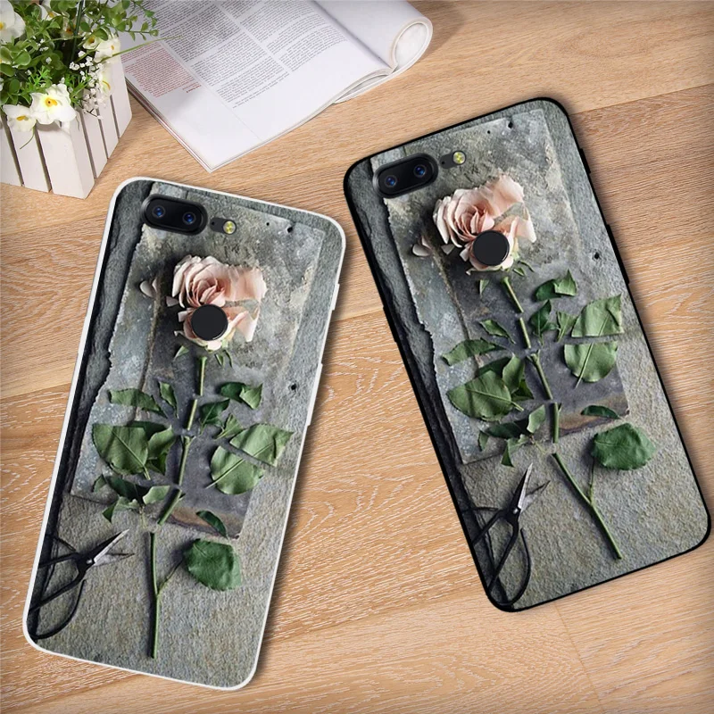 6.01 inch for OnePlus 5T Slim Transparent Silicone Rainbow Phone Case Fundas For One Plus 1+5T Shell Back Black Matte Cover |