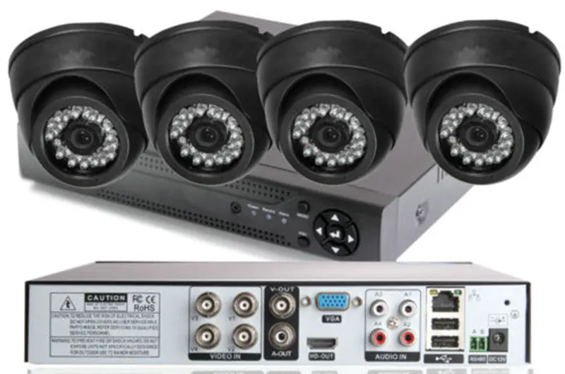 HD 4CH DVR Проводной Системы ВИДЕОНАБЛЮДЕНИЯ 4 шт. AHD 960 P 24 Лампы ИК Ночного Видения IP