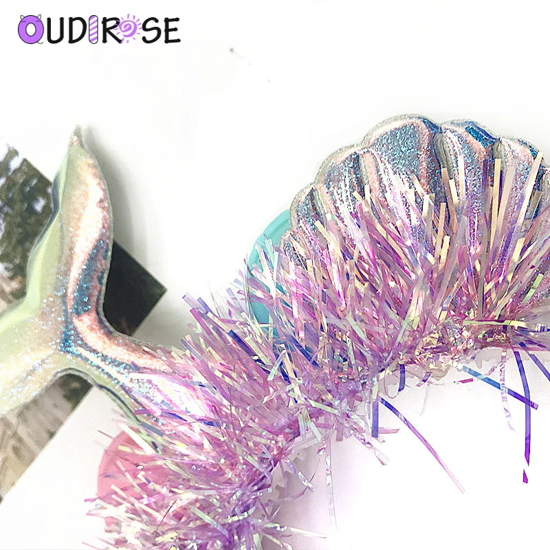 OUDIROSE 1 шт. хвост русалки Женская повязка для головы День рождения украшение