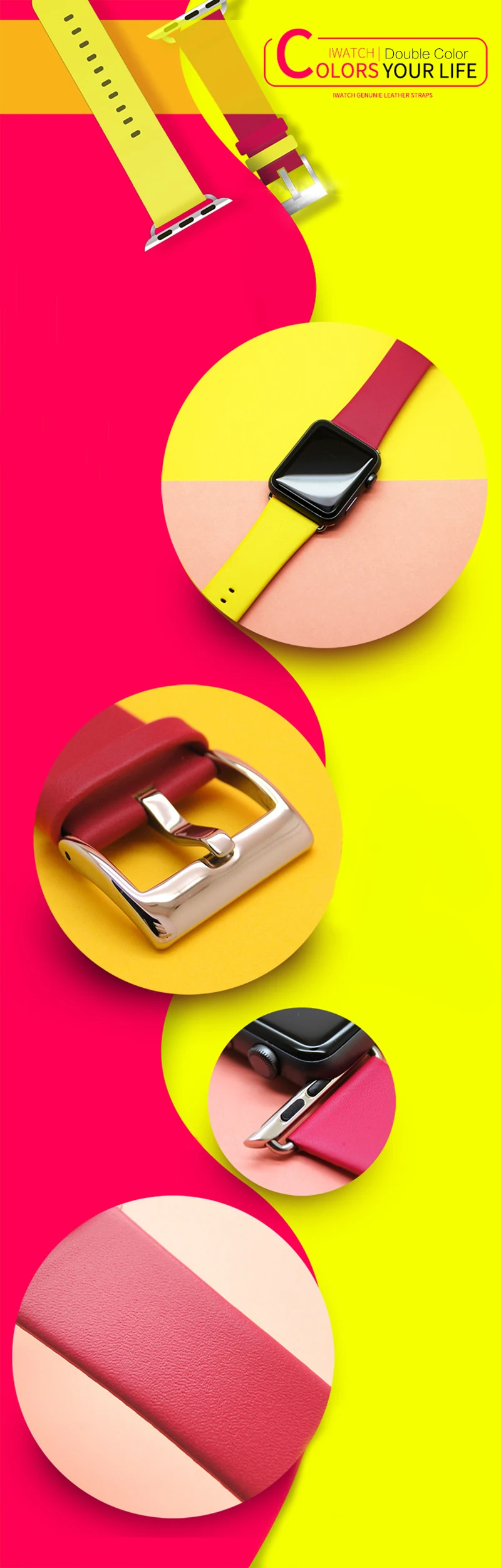 Дизайн, двойной цвет, стильный ремешок для часов apple watch, 42 мм, 38 мм, ремешок из натуральной кожи для iwatch, серия 4, 3, 2, 1, ремешок