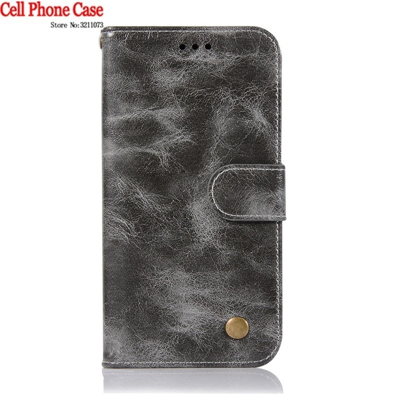 Gray Чехол-книжка для huawei Y 6 Y6 MYA L11 чехол Роскошный кошелек кожаный чехол для телефона для huawei Y6 Mya-L41 Mya-L11 MYA L41 L11 чехол - Цвет: Gray