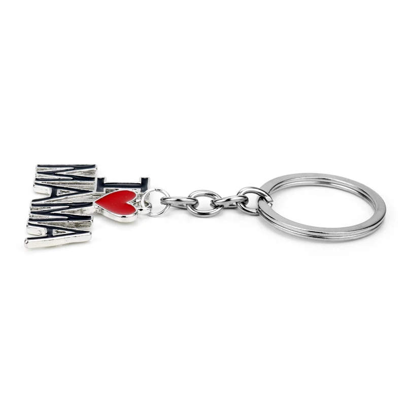 Dongsheng jewelry брелок I Love Papa или Mama (Я люблю сплава с буквенным принтом в форме сердца