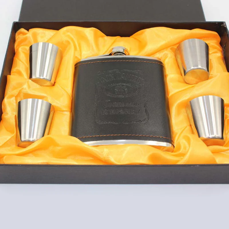 1 комплект фляжка для виски нержавеющая сталь 7 унций|hip flask|leather hip flaskhip flask set |