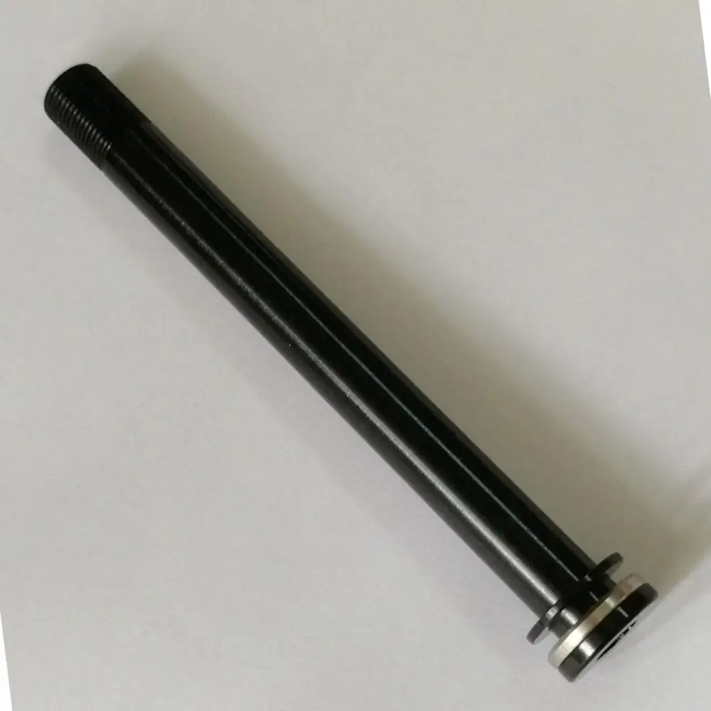 Front Thru axle 12x100 Road Cyclocross Gravel front forks thru axle bicycle skewers QR Thread Pitch 1.0 length 124mm flat head - Цвет: Axle without lever
