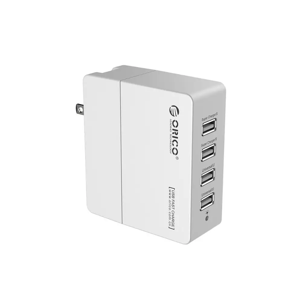 ORICO 4 порта USB зарядное устройство США вилка для путешествий настенное зарядное устройство адаптер 5V2. 4A 5V1. 5A 12 Вт портативный ABS+ PC смарт-зарядное устройство для мобильного телефона - Тип штекера: White US Plug
