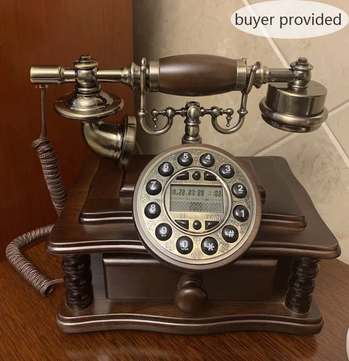 Squareness античный стационарный телефон из дерева vaste telefoon АОН винтажный стационарный телефон для дома офиса гостиной