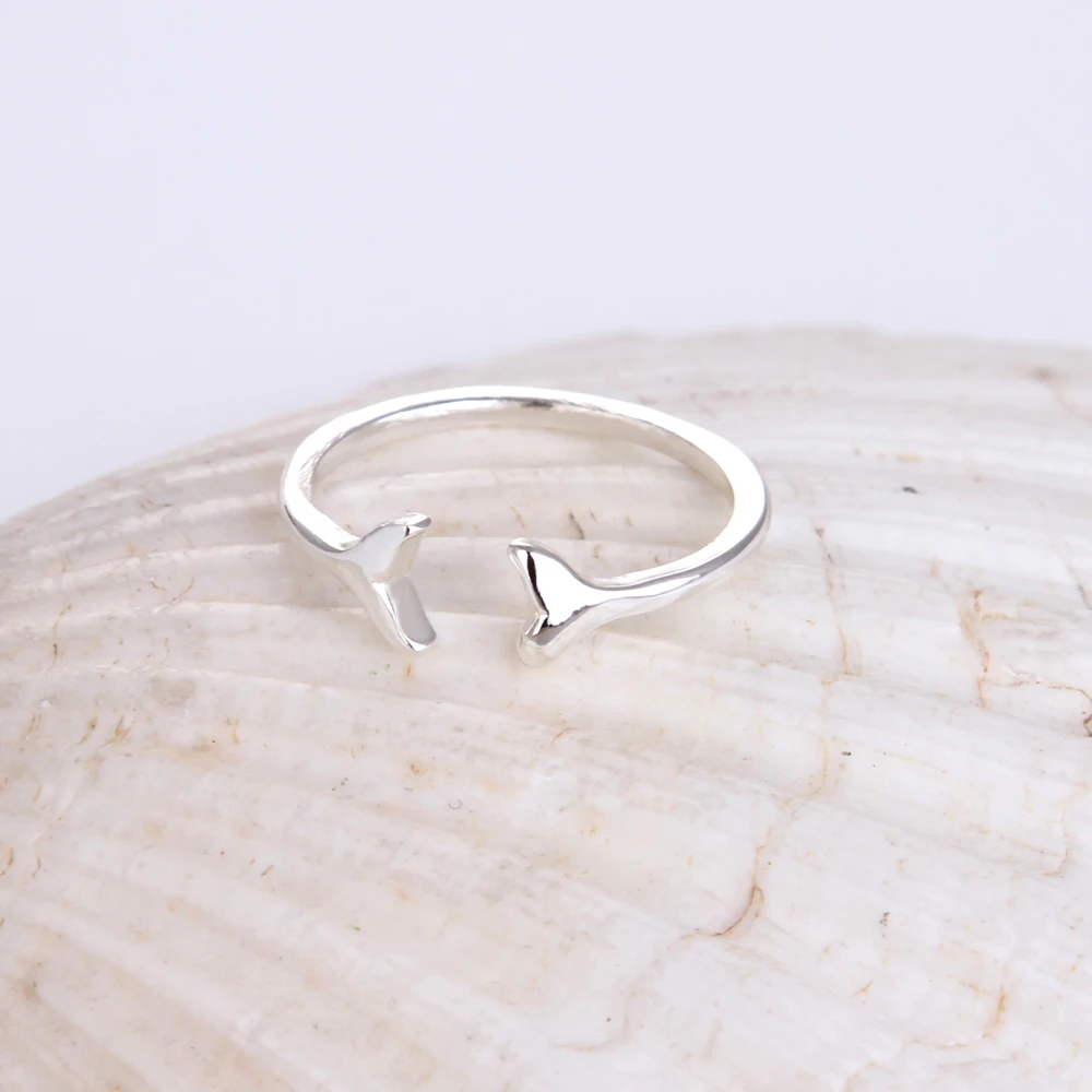 SanLan 1pcs high quality silver color Bohomian Boho Leaping Dolphins Ring | Украшения и аксессуары