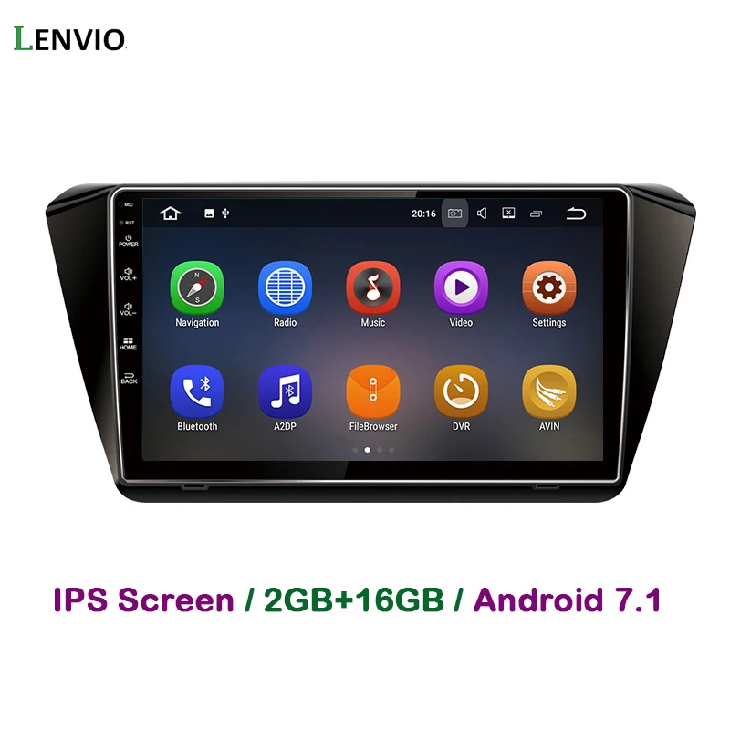 Автомобильный DVD плеер Lenvio 2 Гб ОЗУ Android 7 1 для SKODA Superb 2015 2016 2017 дюйма автомагнитола