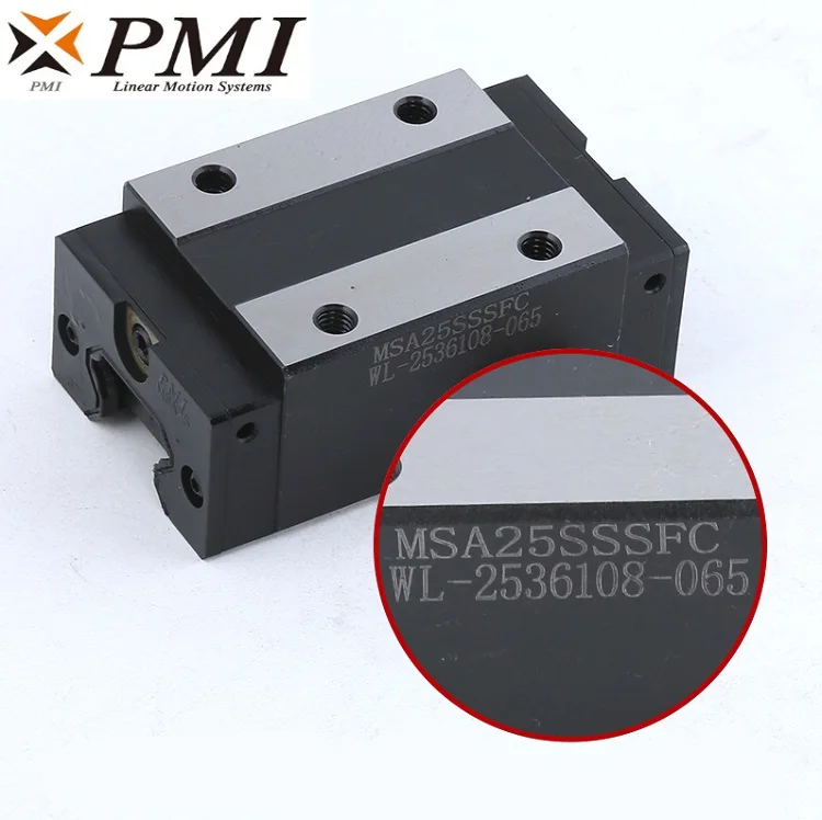 1 шт. Тайвань PMI MSA20-R 500 мм линейный направляющий рельс и 2 шт. MSA20S-N блок коляски для CO2 лазерный станок ЧПУ маршрутизатор MSA20SSSFCN