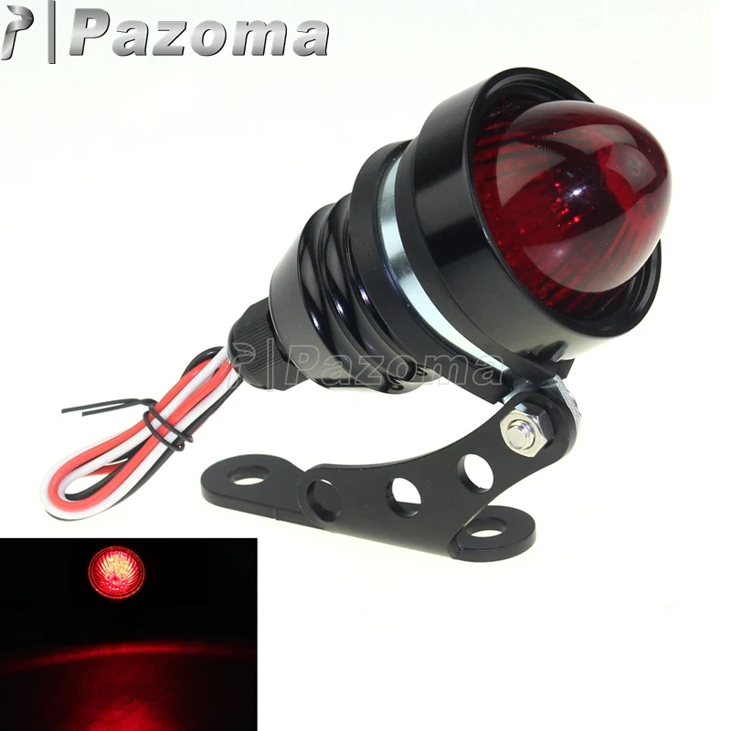 

Black CNC Aluminum Rear Taillight LED Motorbike Bracket Holder Brake Light Taillight for Harley Bobber Choppers