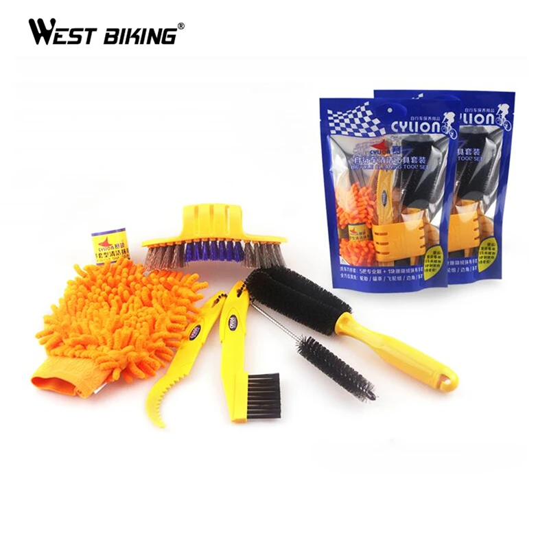 WEST BIKING набор инструментов для чистки велосипеда щетка шин горного угловые
