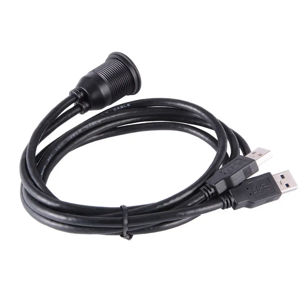 2 USB3.0 Порты Мужской до Женский кабель удлинитель для автомобиля тире Панель