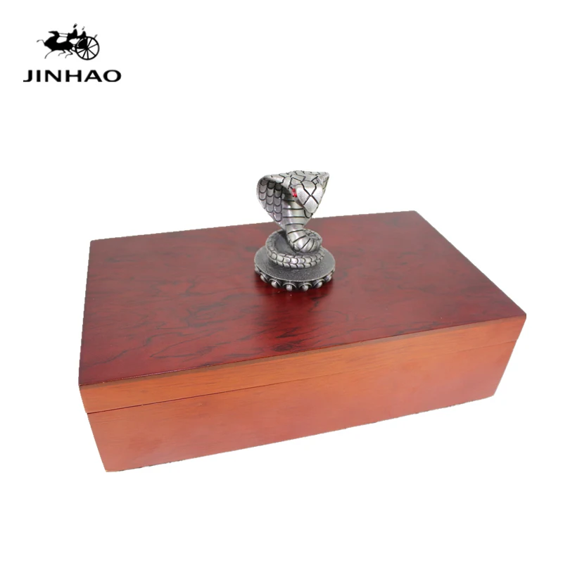 Jinhao роликовые шариковые ручки Золотая Змея 3D узор шариковая ручка с оригинальной деревянной коробкой