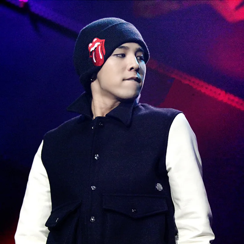 Kpop Модная вязаная шапка в стиле хип-хоп Bigbang GD Корейская версия осенне-зимних