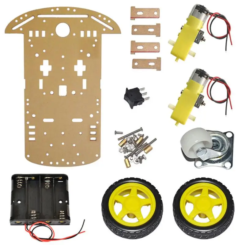 2WD Smart Car Robot Chassis For Arduino With Motor Speed Encoder Battery Holder DIY RC Toy Remote Control Robotic Teaching Model | Игрушки и