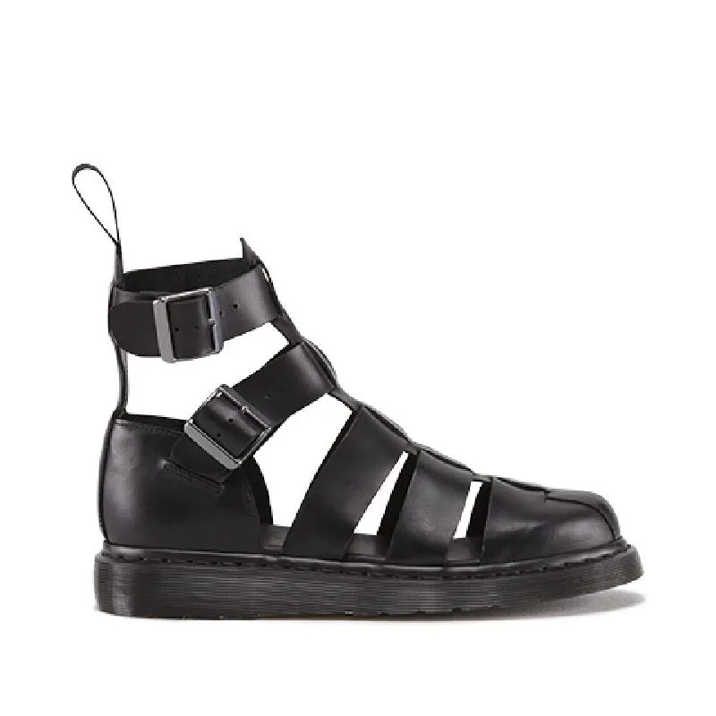 Мужские летние сандалии-гладиаторы с круглым носком на толстой платформе