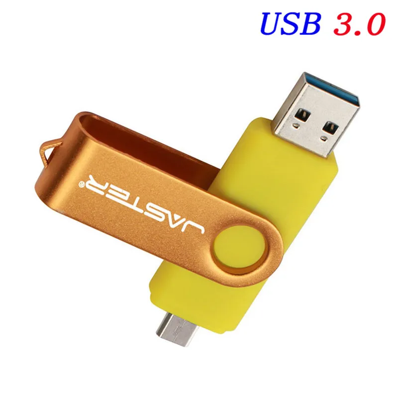JASTER USB 3,0 OTG USB флеш-накопитель 4 ГБ 8 ГБ 16 ГБ 32 ГБ 64 ГБ Флешка для Android смартфон металлическая OTG usb карта памяти - Цвет: G