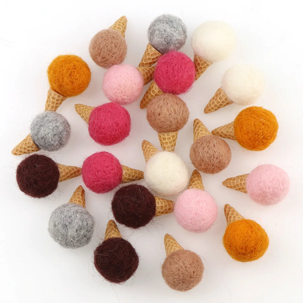 5 шт. искусственная мини шерсть войлок сделай сам мороженое плюшевая игрушка