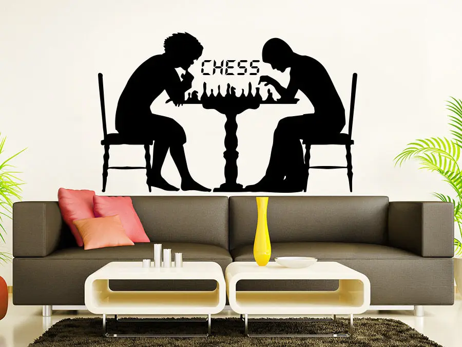 Наклейки на стену шахматы настольная игра виниловые наклейки для детской