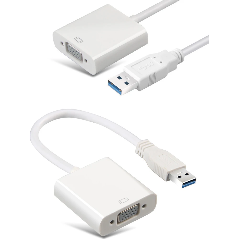 Новая быстрая скорость USB USB3.0 к VGA кабель для компьютера черный/белый/синий
