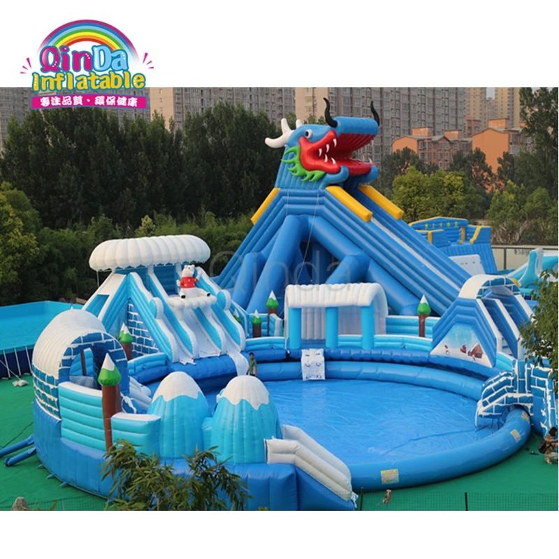 Коммерческий надувной бассейн аквапарк развлечений для земли|inflatable water park|water