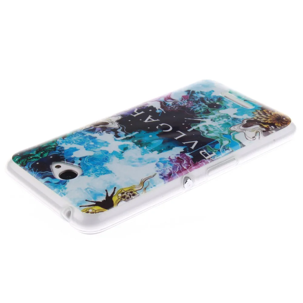 Qiaogle ТПУ Case-R028/Красочные живописи тушью-для SONY Xperia E4 Силиконовый Чехол |
