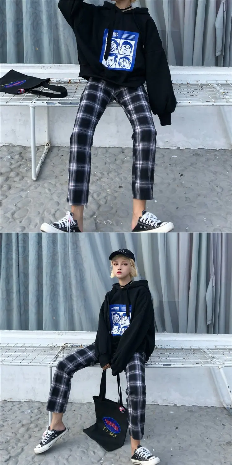 Модные женские толстовки, корейский Ulzzang Harajuku, мультяшный принт, свободный свитер с капюшоном, толстовки, женская повседневная одежда