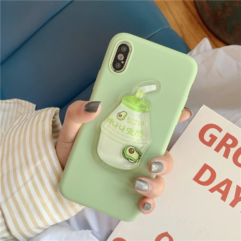 Ainike Cute 3D Summer Drink Milk Toy Liquid Squishy Soft TPU Phone Case For Samsung Galaxy J3 J710 J530 J4 J6Plus C8 ON7 J2Prime |
