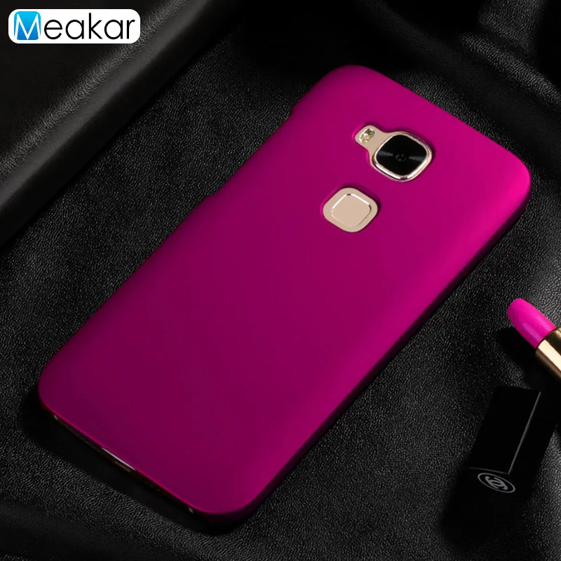 rose red Матовая Пластик Coque 5.5For huawei G8 чехол для huawei G8 G7 плюс Maimang 4 D199 телефона чехол-лента на заднюю панель - Цвет: rose red