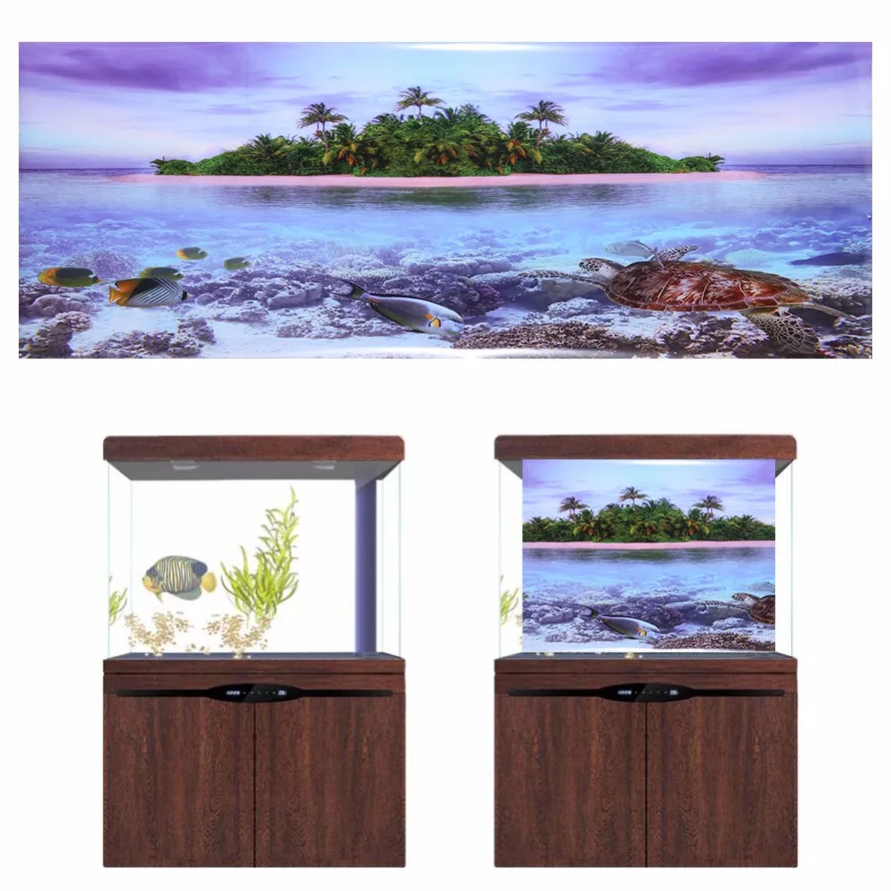Украшение аквариума с рыбками, фон для рисования, стикер 3D, красота, пейзаж, плакат, самоклеющиеся, модные наклейки, аксессуары для аквариума