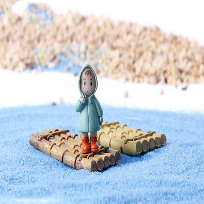 Новинка 2019 2 шт маленькая бамбуковая Лодка микро экологический ландшафт из