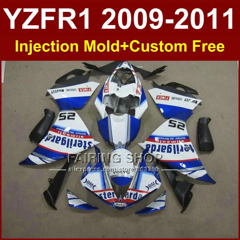 FIMER детали кузова мотоцикла для YAMAHA Обтекатели YZFR1 2009 2010 2011 инъекция 09 10 11 12 R1 обтекатели YZF1000 + 7 подарков|parts