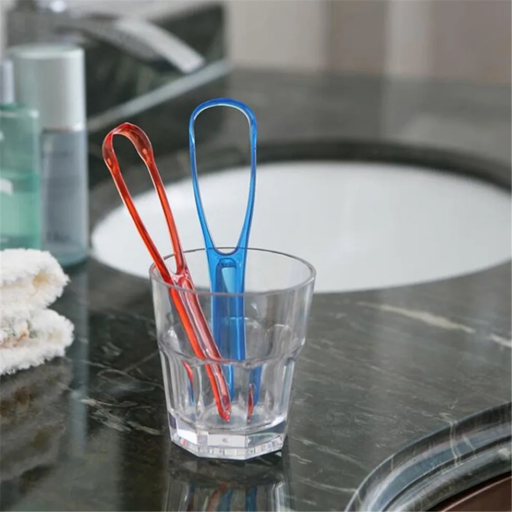 1Pcs Fashion Tongue Cleaner Bad Breath New Hot Away Hand Scraper Brush Handle Oral Hygiene Dental Care Cleaning | Бытовая техника