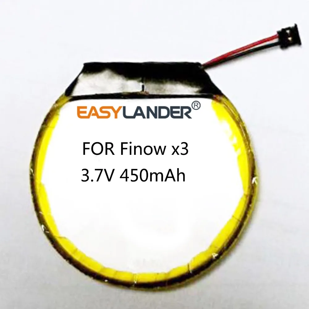 3 7 V 450mAh аккумуляторная литий полимерная круглая батарея для умных часов Finow x3 x5