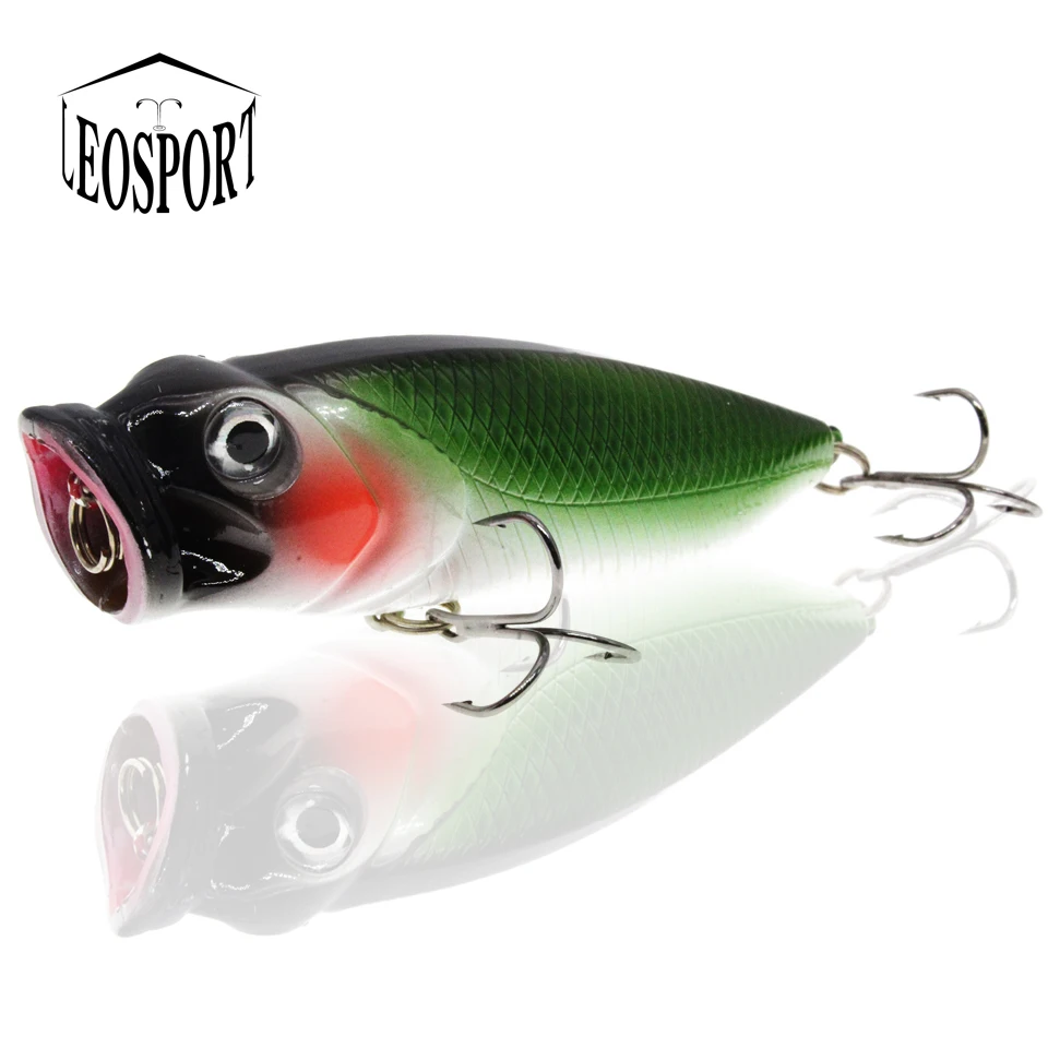1 шт. Topwater Popper приманки для рыбной ловли 3D воблер с глазами 5 цветов в наличии