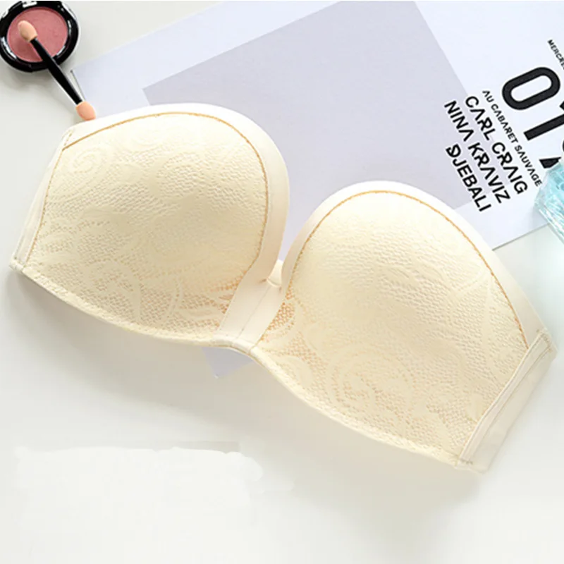 Для женщин Convertible Underwire проложенный без бретелек Push Up чашки бюстгальтера