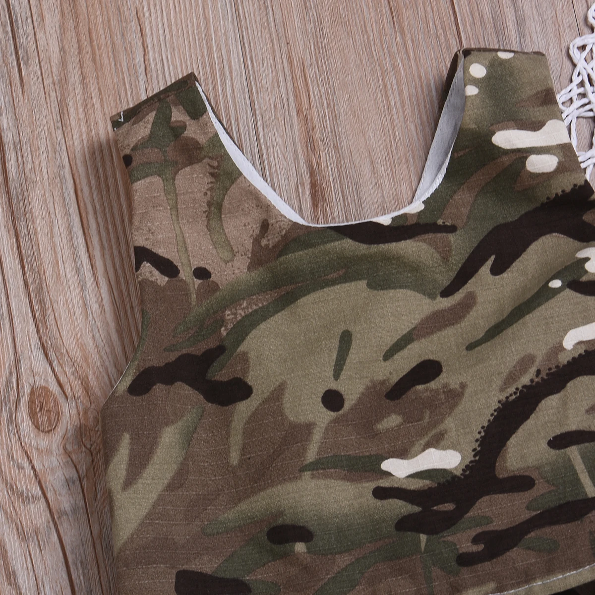 Летняя камуфляжная одежда для маленьких девочек топы без рукавов + шаровые шорты