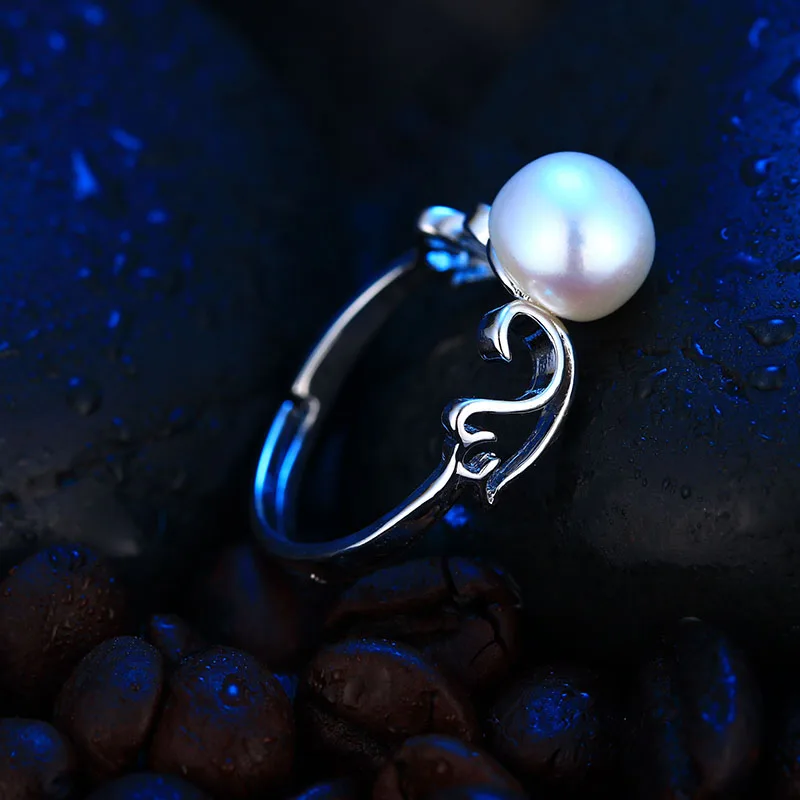 HENGSHENG 8 9MM Natural Freshwater Pearl Rings AAAA Women Fine Jewelry Rings|pearl ring|ring ringpearl natural ring |